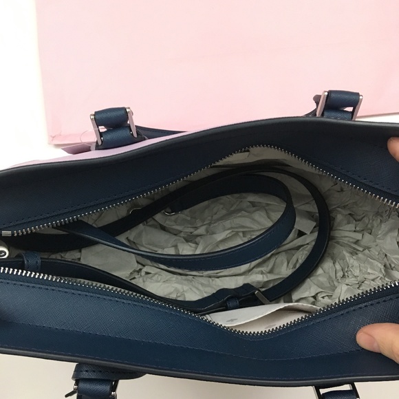 ♠️ Kate Spade Cameron Purple Satchel Tote Bag NEW - Picture 4 of 8